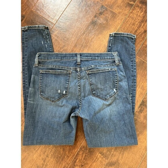 Womens Toothpick J. Crew Distressed Skinny Blue Jeans Sz 29 - Picture 6 of 6